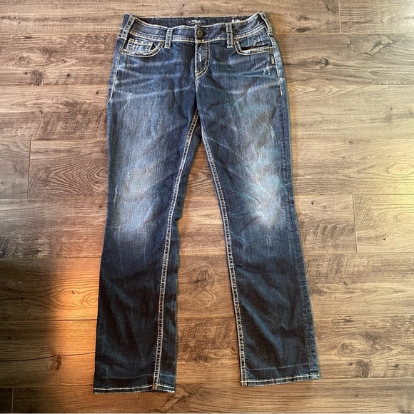 Silver Suki Jeans Mid Straight 32/32 - Picture 6 of 16